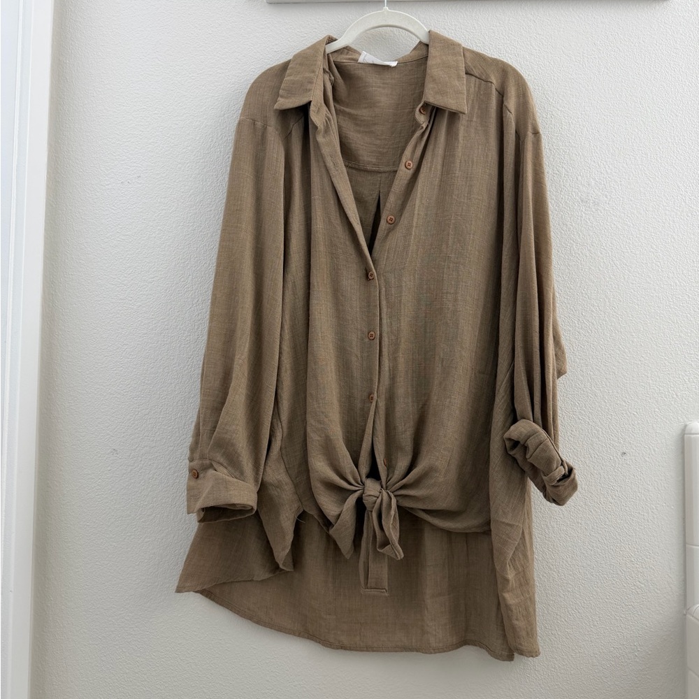 CJLA Carson button down in Stone - new
